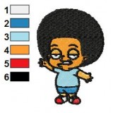 Rallo Tubbs The Cleveland Show Embroidery Design